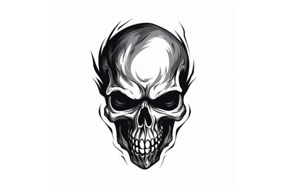 Download Skull Logo Black and White - Black Collection