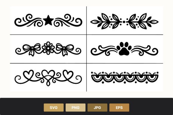 Download Ornamental Borders Black and White - Black Collection