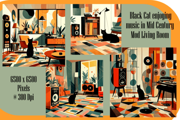 Download Black Cat's Mid-Century Musical Haven - Black Collection
