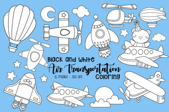 Download Black and White Air Transportation - Black Collection