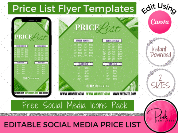 Download Beauty Hair Price List Flyer - Premium Bundle