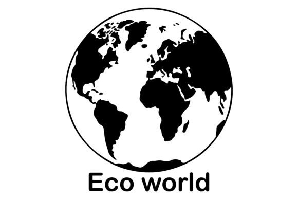 Download Black Eco World Silhouette Vector 4 - Black Collection